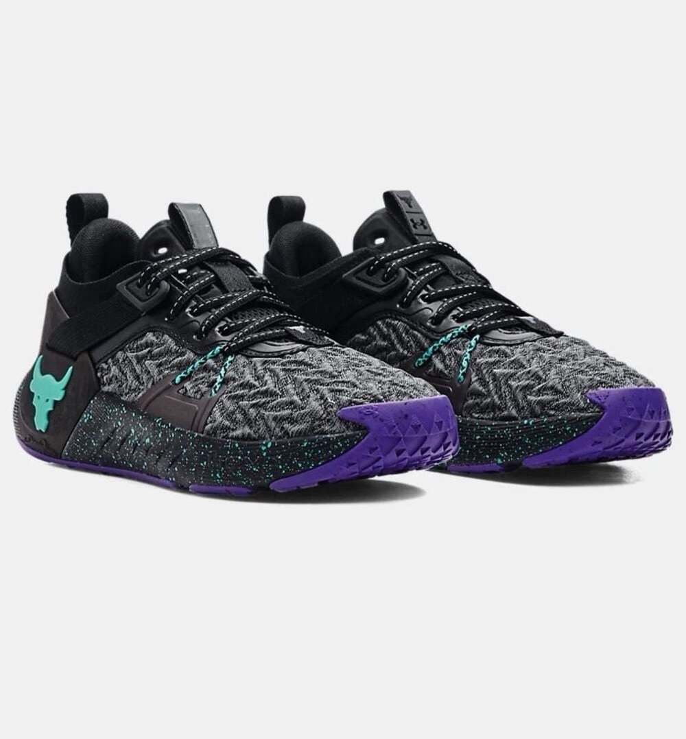 Under Armour Project Rock 6 'Black Neptune' Training Shoes Size 12 3026534-002